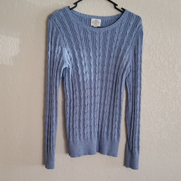 St. John's Bay Sweaters - St John's Bay Blue Cable Knit Sweater